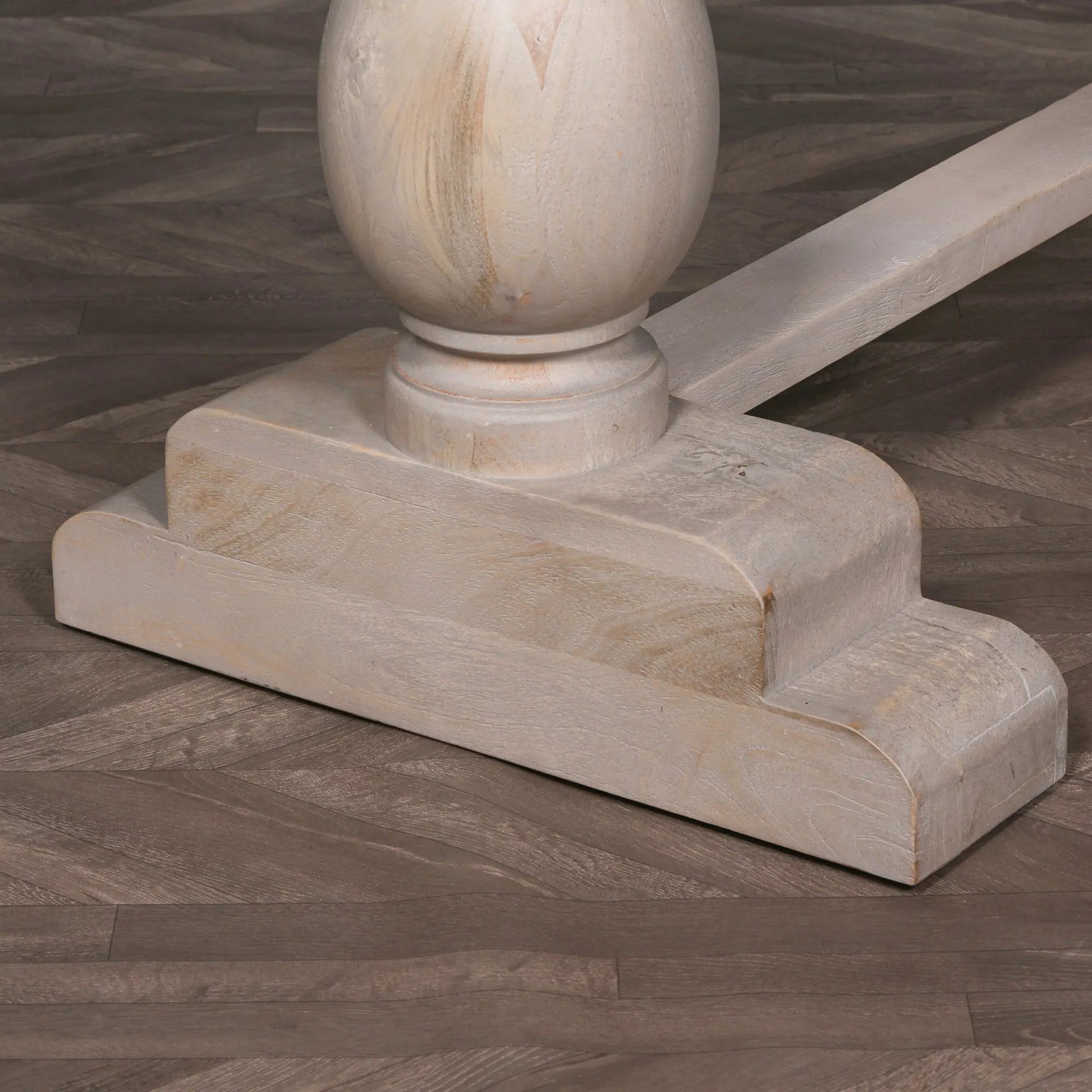 Blanche Wood Rustic Washed Rectangular Dining Table 210cm   Nicholas John Interiors