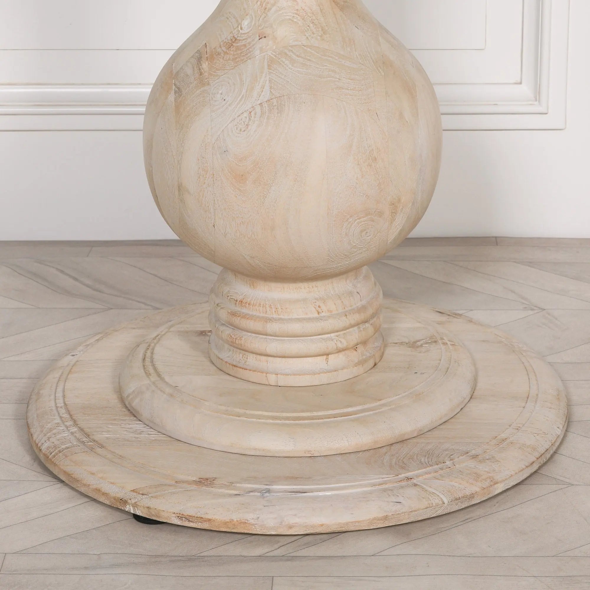 Blanche Wooden Round Dining Table 152cm – Handcrafted Mango Wood Dining Table   Nicholas John Interiors