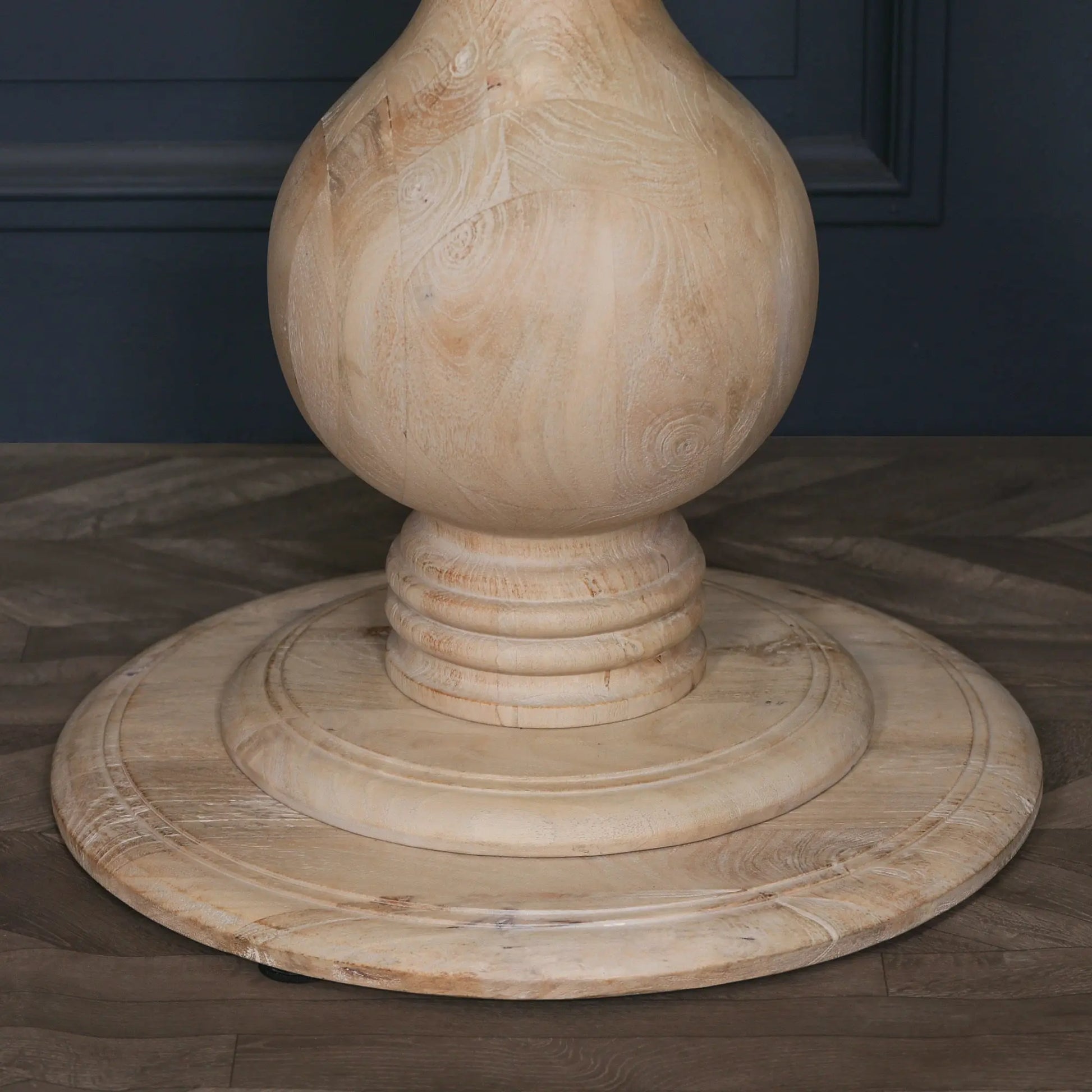 Blanche Wooden Round Dining Table 152cm – Handcrafted Mango Wood Dining Table   Nicholas John Interiors