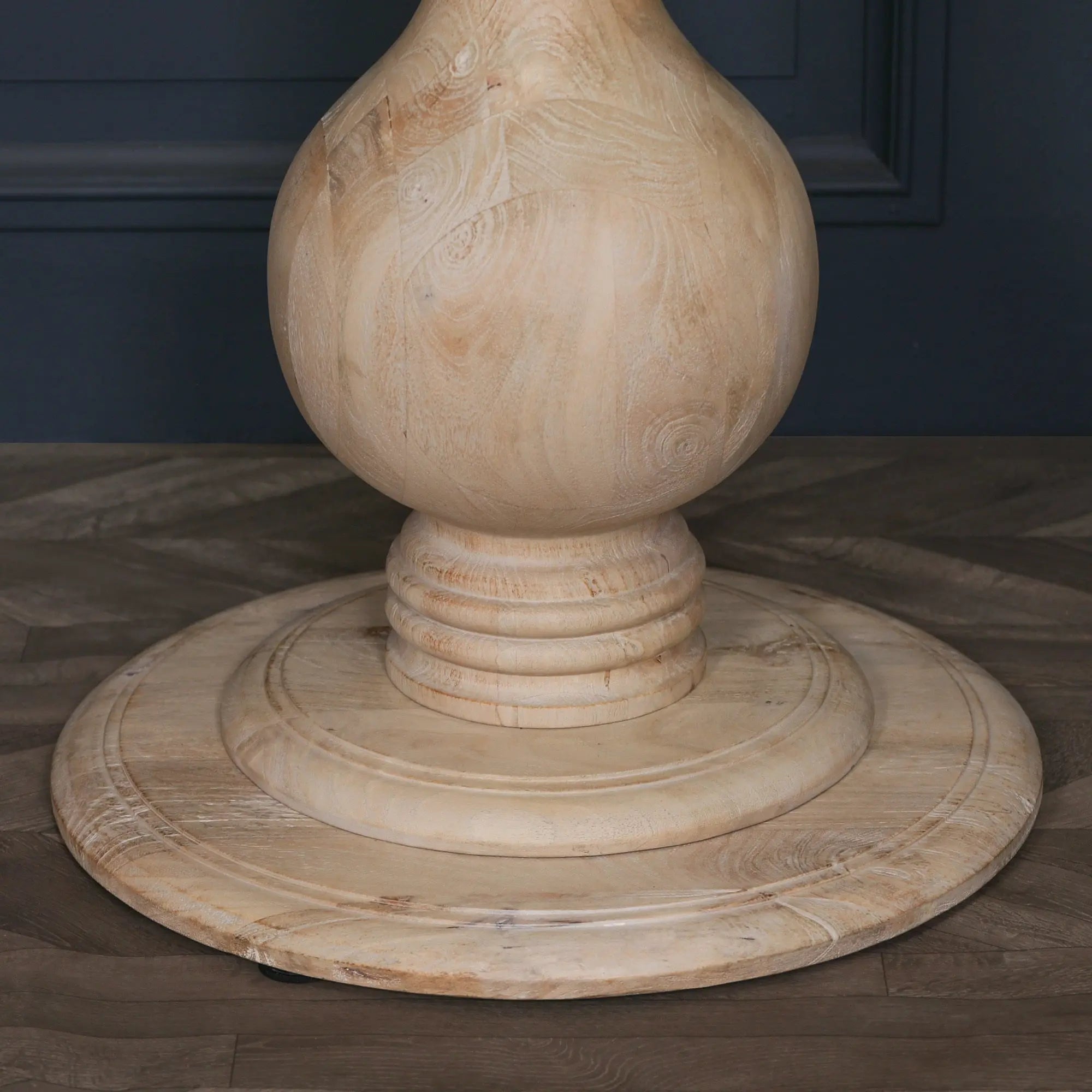 Blanche Wooden Round Dining Table 152cm – Handcrafted Mango Wood Dining Table   Nicholas John Interiors