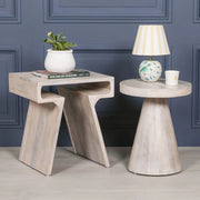 Blanchie Wooden Nesting Side Occasional Table   Nicholas John Interiors