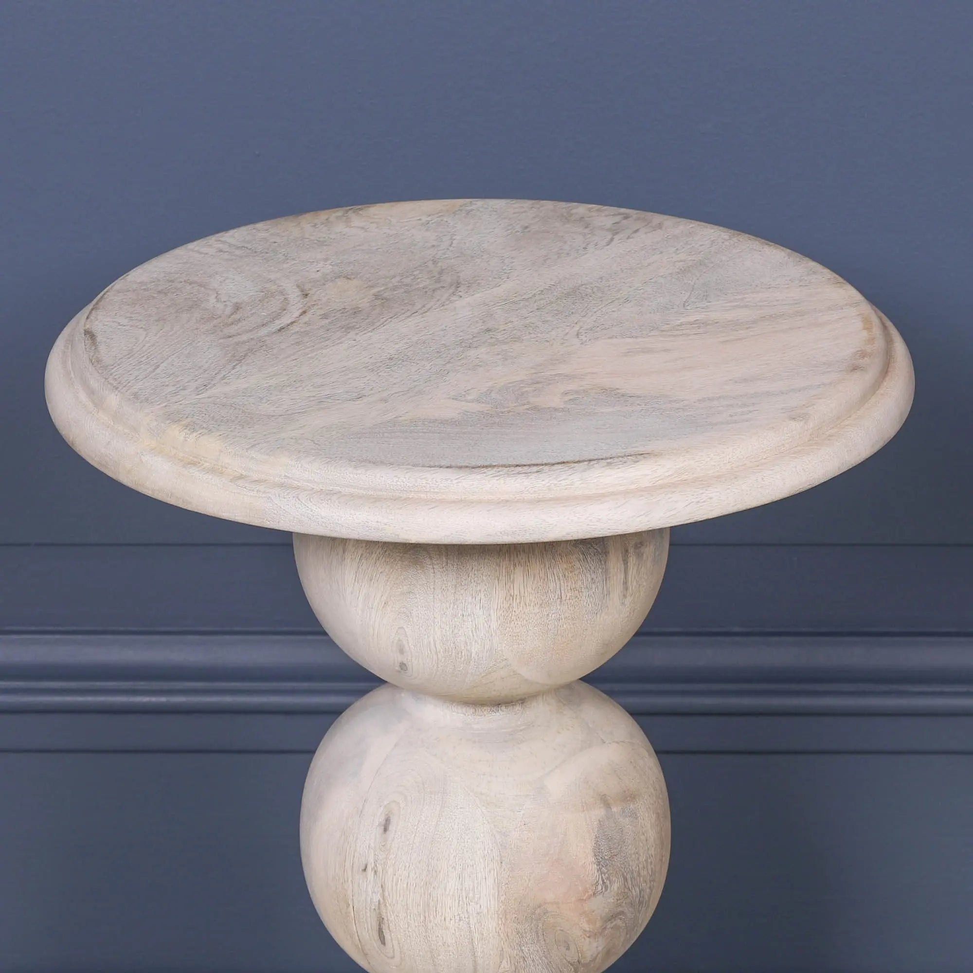 Blanchie Wooden Stacked Ball Side Occasional Table   Nicholas John Interiors