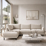 Bloomsbury Chaise Sofa Left Hand - Verona Ghost   Nicholas John Interiors