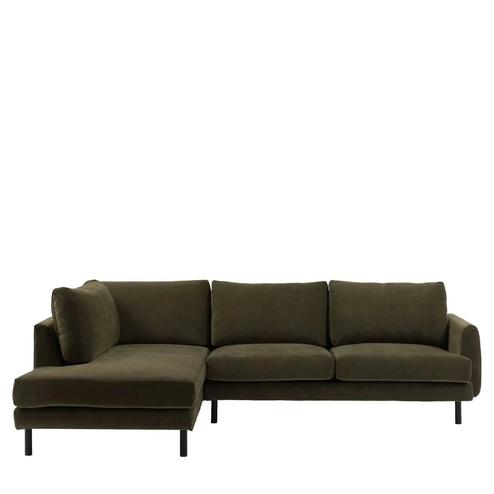 Bloomsbury Chaise Sofa Left Hand - Verona Seaweed   Nicholas John Interiors