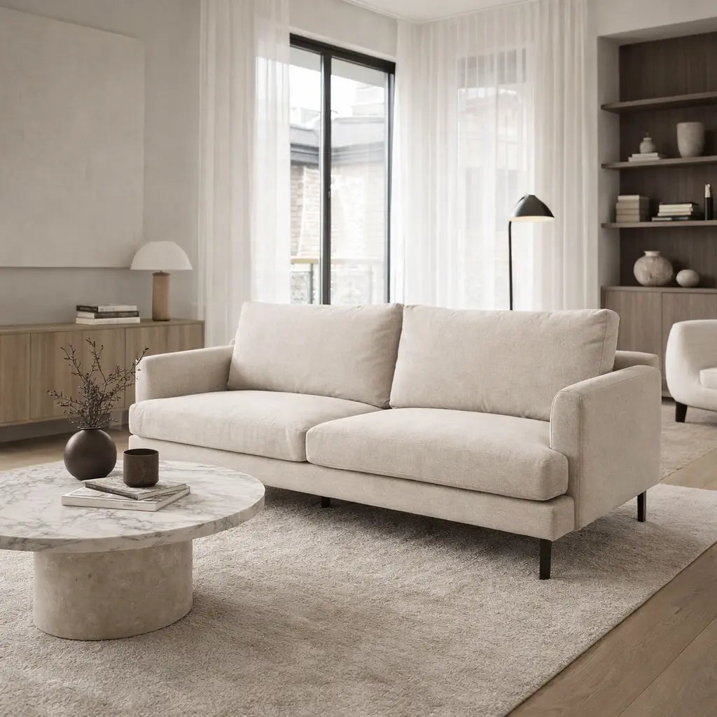 Bloomsbury Sofa 3 Seater - Verona Ghost   Nicholas John Interiors