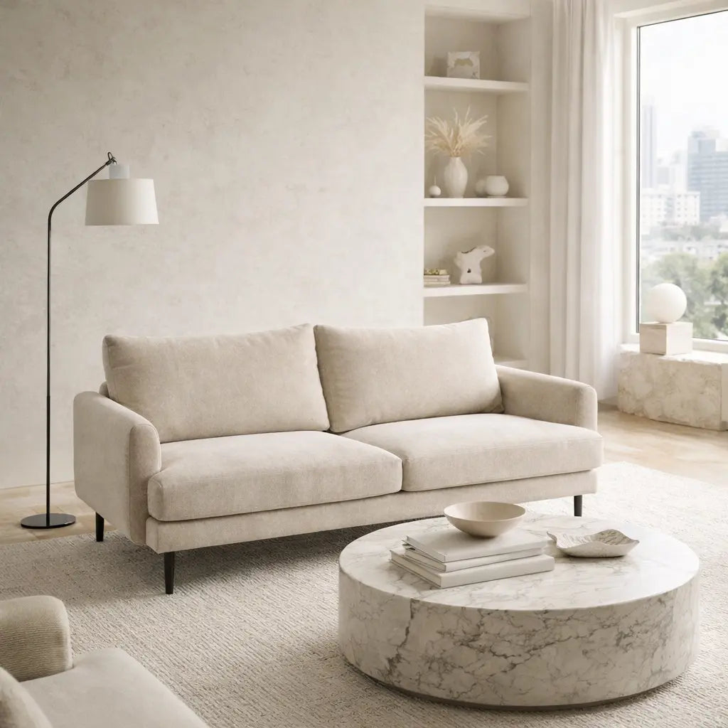 Bloomsbury Sofa 3 Seater - Verona Ghost   Nicholas John Interiors