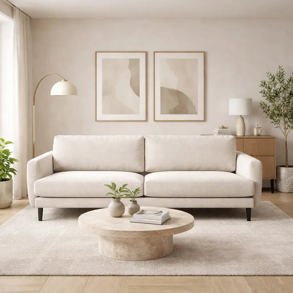 Bloomsbury Sofa 4 Seater - Verona Ghost   Nicholas John Interiors