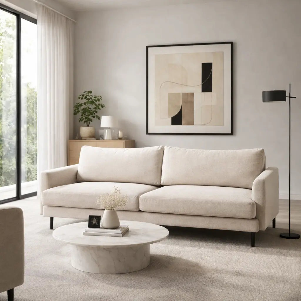 Bloomsbury Sofa 4 Seater - Verona Ghost   Nicholas John Interiors