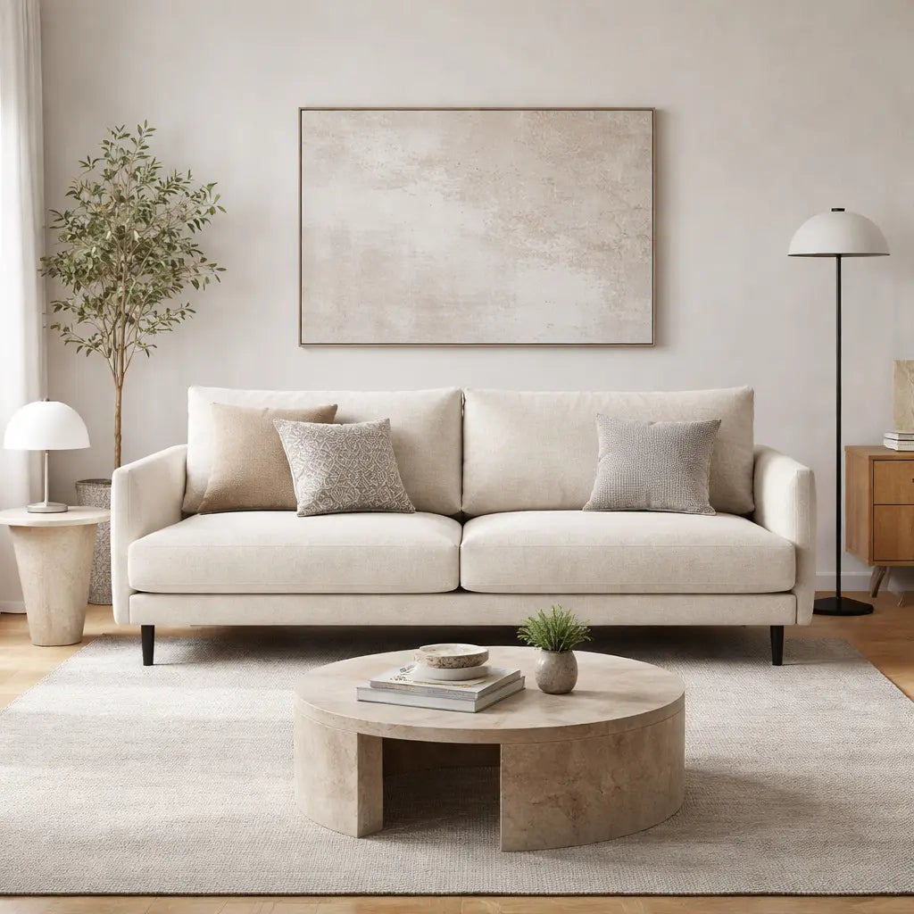 Bloomsbury Sofa 4 Seater - Verona Ghost   Nicholas John Interiors