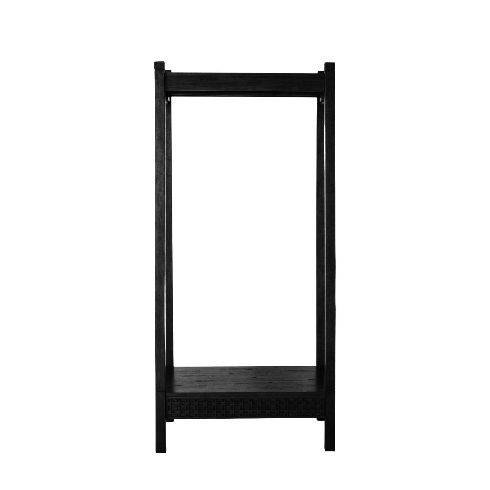 Bohara Open Wardrobe in Black   Nicholas John Interiors