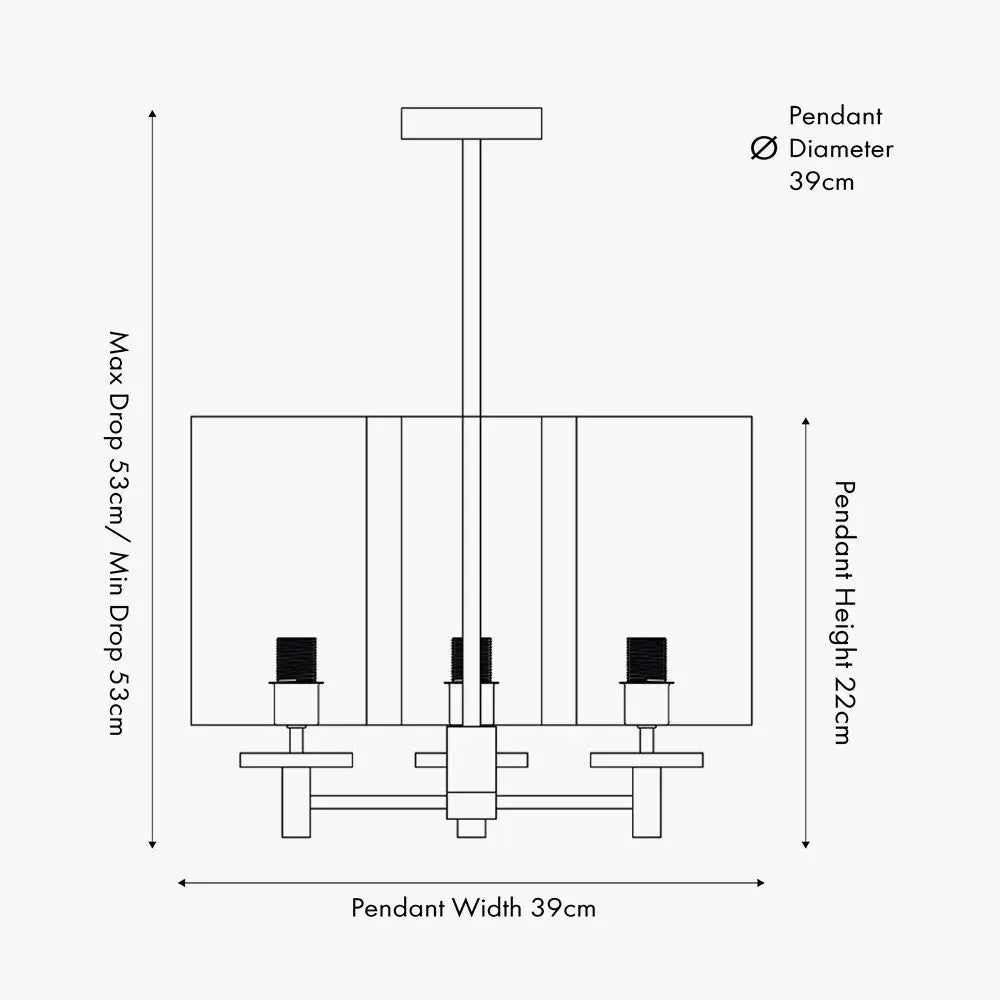 Bonham 3 Light Pendant – Natural Wood Veneer & Silver Metal  Nicholas John Interiors