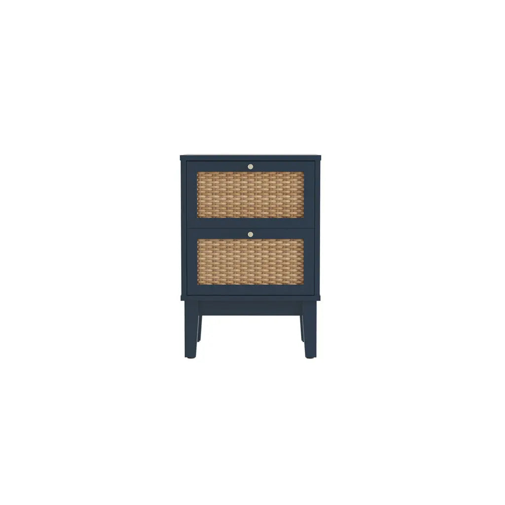 Bordeaux Berlin Blue Bedside Cabinet   Nicholas John Interiors