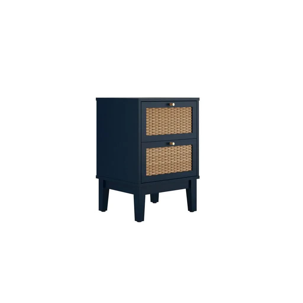 Bordeaux Berlin Blue Bedside Cabinet   Nicholas John Interiors