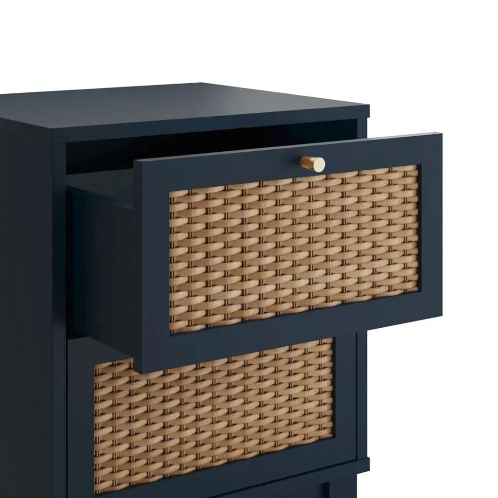 Bordeaux Berlin Blue Bedside Cabinet   Nicholas John Interiors