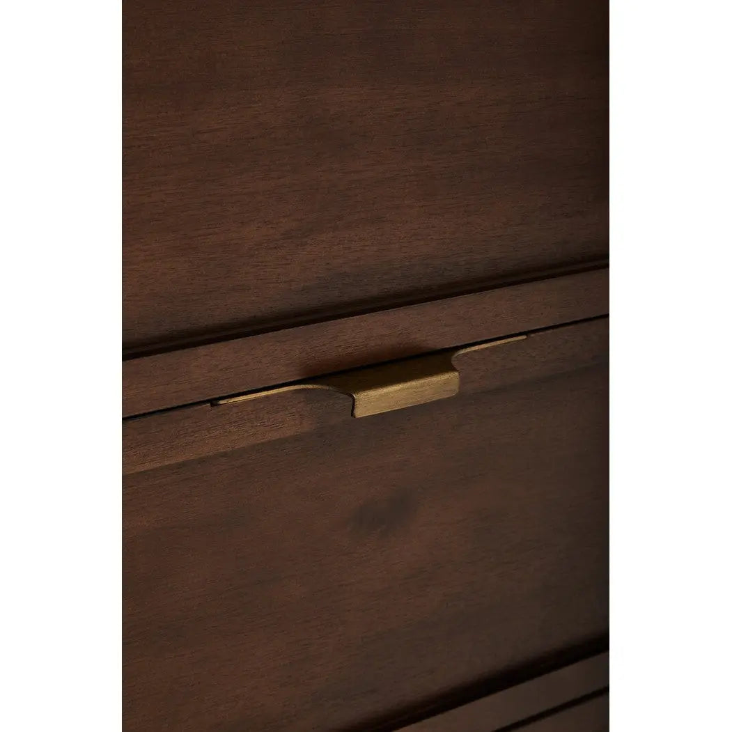 Brando Acacia Wood Effect Sideboard with Herringbone Pattern   Nicholas John Interiors