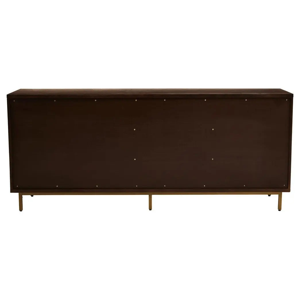 Brando Acacia Wood Effect Sideboard with Herringbone Pattern   Nicholas John Interiors