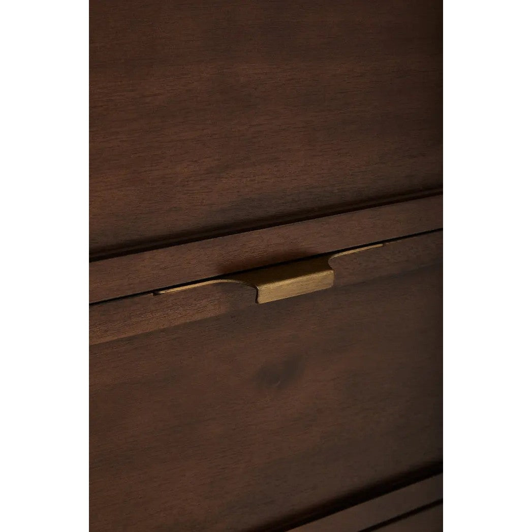 Brando Acacia Wood Effect Sideboard with Herringbone Pattern   Nicholas John Interiors