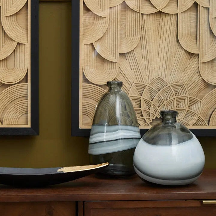 Brando Acacia Wood Effect Sideboard with Herringbone Pattern   Nicholas John Interiors