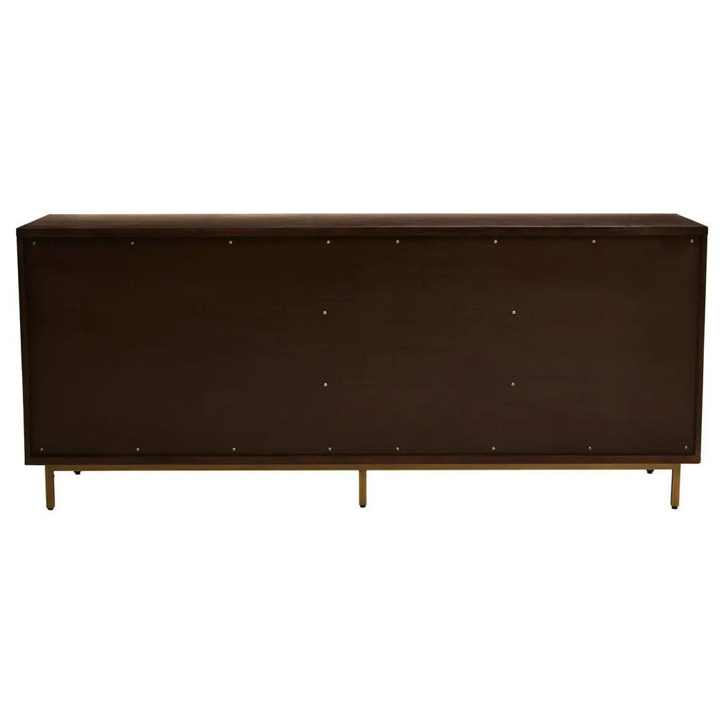 Brando Acacia Wood Effect Sideboard with Herringbone Pattern   Nicholas John Interiors