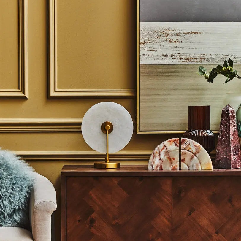 Brando Acacia Wood Effect Sideboard with Herringbone Pattern   Nicholas John Interiors