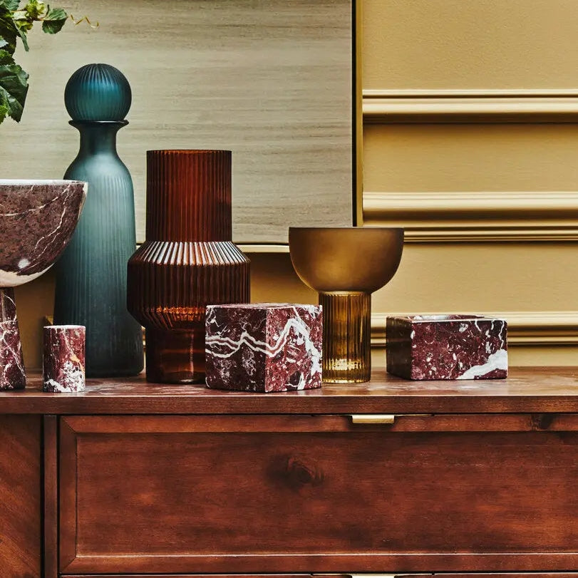 Brando Acacia Wood Effect Sideboard with Herringbone Pattern   Nicholas John Interiors