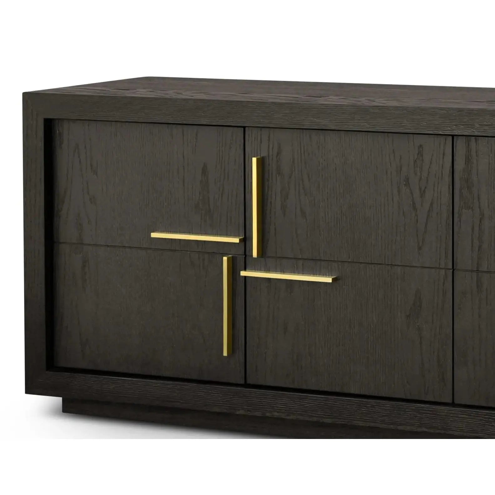 Bristol Dark Brown Oak 4 Door Media Unit by Berkeley Designs   Nicholas John Interiors