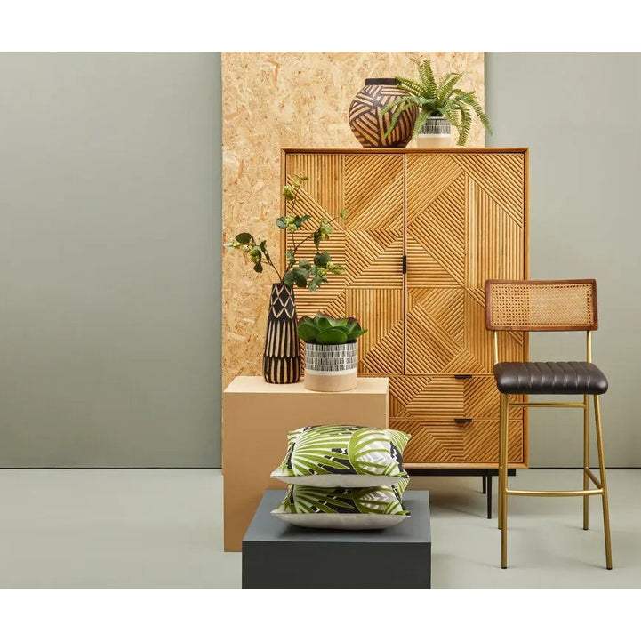 Bronson Black Leather Bar Chair   Nicholas John Interiors