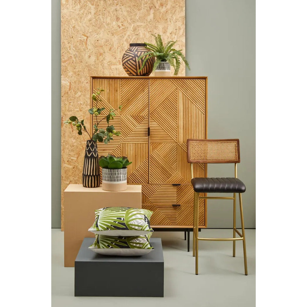 Bronson Black Leather Bar Chair   Nicholas John Interiors