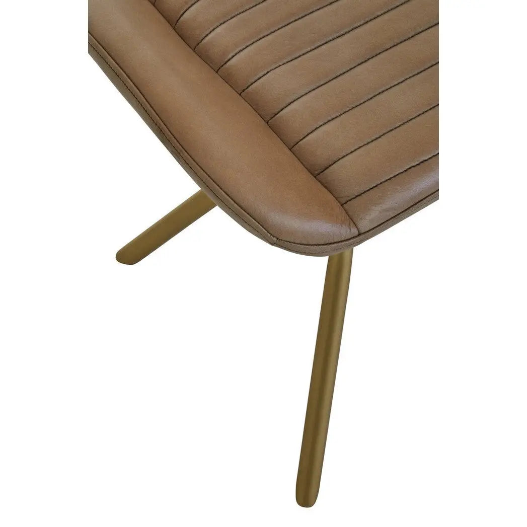 Bronson Grey Leather Footstool   Nicholas John Interiors