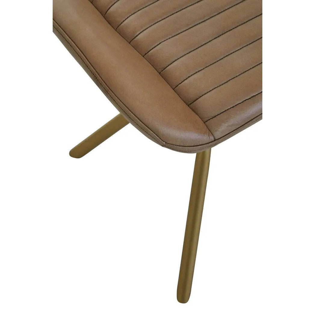 Bronson Grey Leather Footstool   Nicholas John Interiors