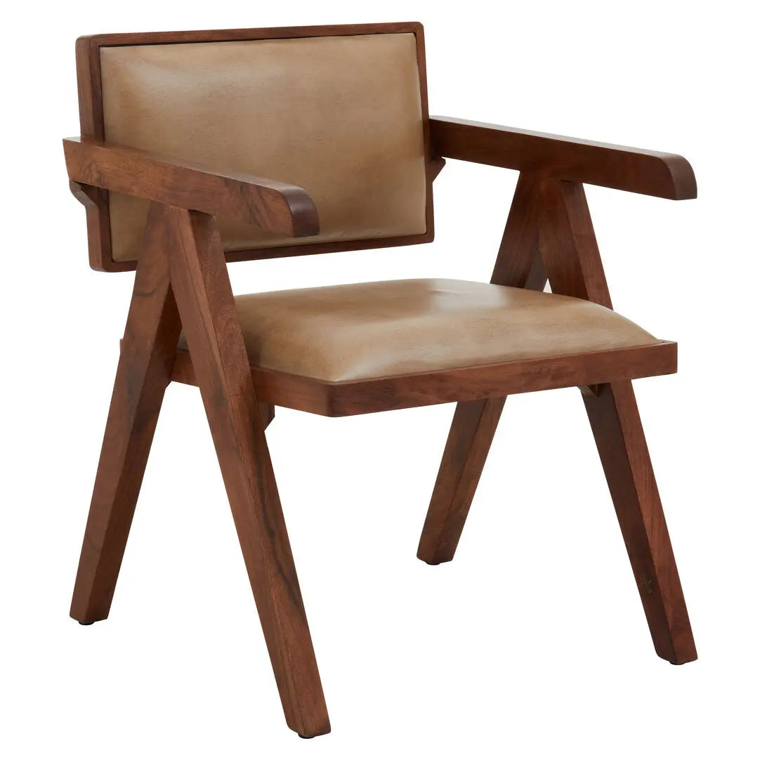 Bronson Natural Leather Armchair   Nicholas John Interiors