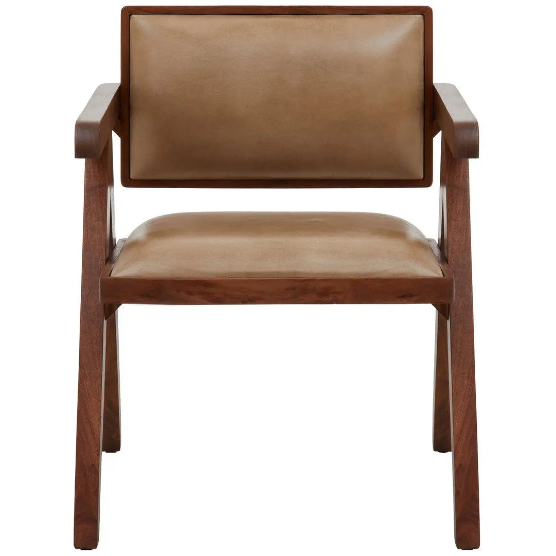 Bronson Natural Leather Armchair   Nicholas John Interiors
