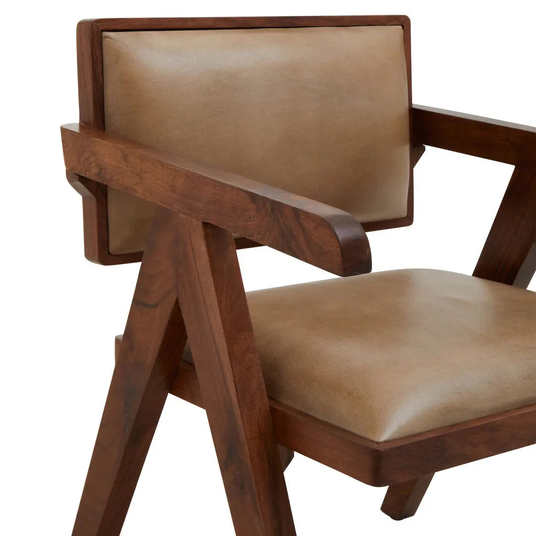 Bronson Natural Leather Armchair   Nicholas John Interiors