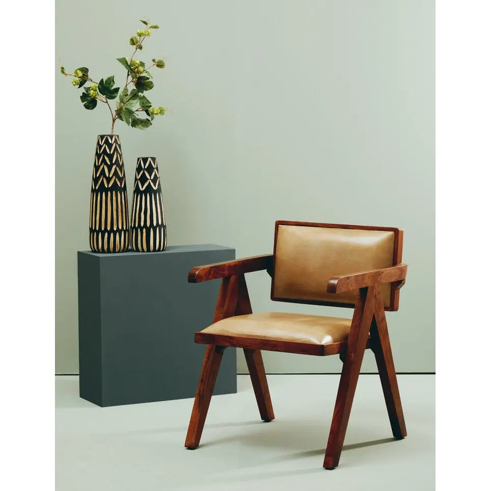 Bronson Natural Leather Armchair   Nicholas John Interiors