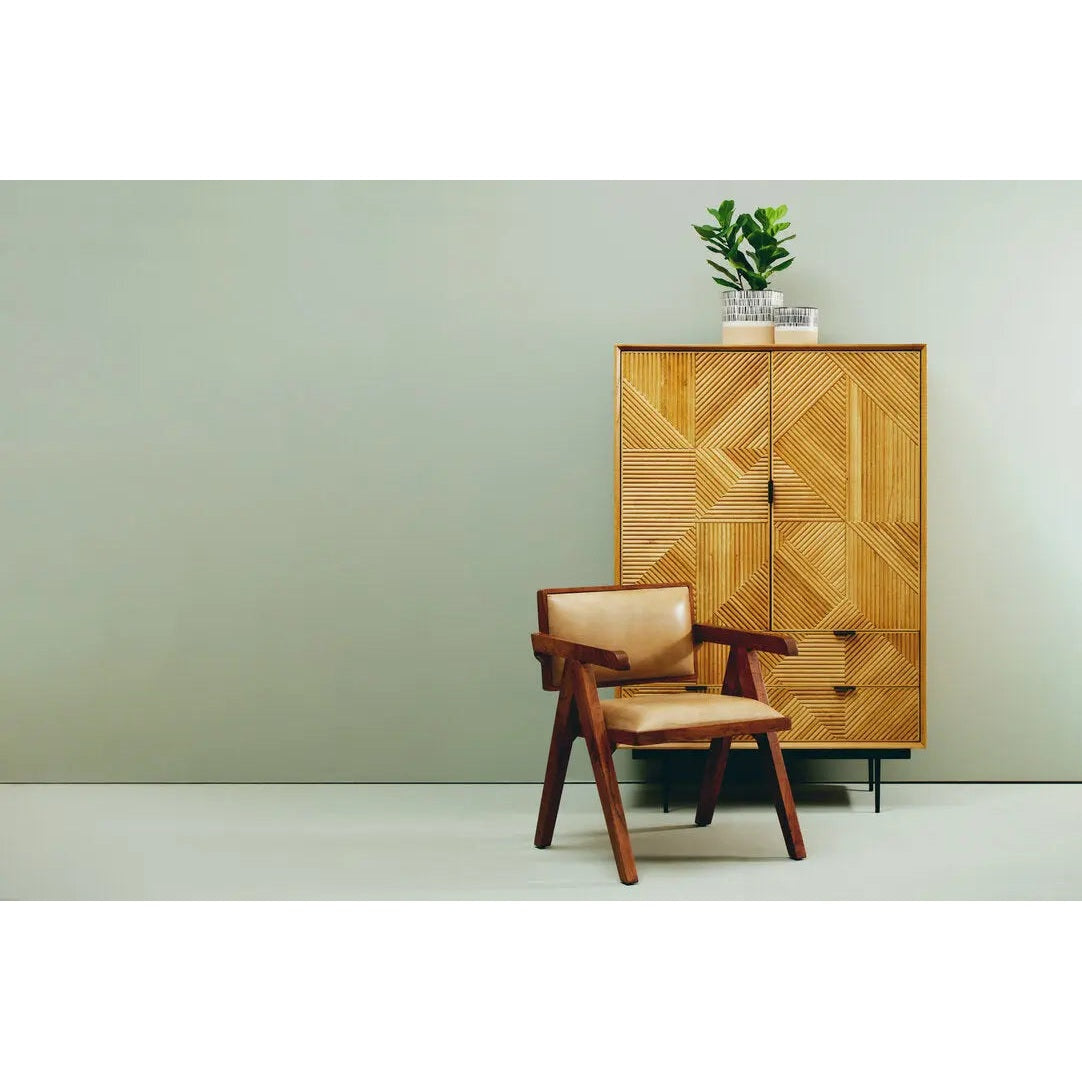 Bronson Natural Leather Armchair   Nicholas John Interiors