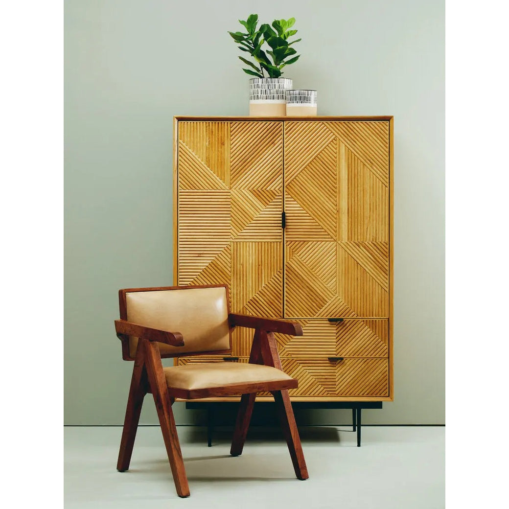 Bronson Natural Leather Armchair   Nicholas John Interiors