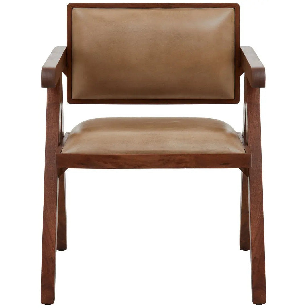 Bronson Natural Leather Armchair   Nicholas John Interiors