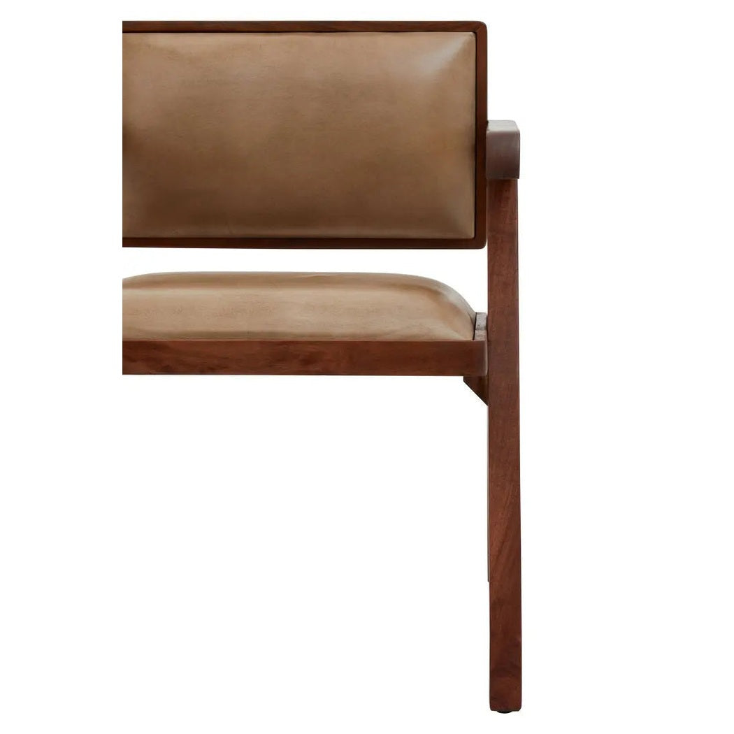 Bronson Natural Leather Armchair   Nicholas John Interiors