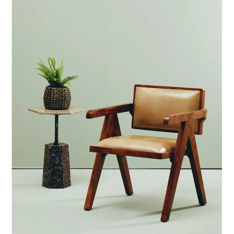 Bronson Natural Leather Armchair   Nicholas John Interiors