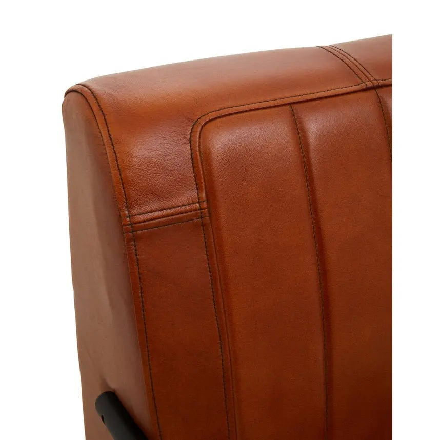 Bronson Tan Leather Armchair   Nicholas John Interiors