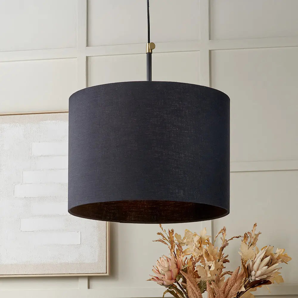 Bryce Black and Gold Metal Ceiling Pendant  Nicholas John Interiors