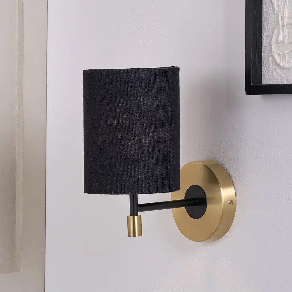 Bryce Black and Gold Metal Wall Light  Nicholas John Interiors