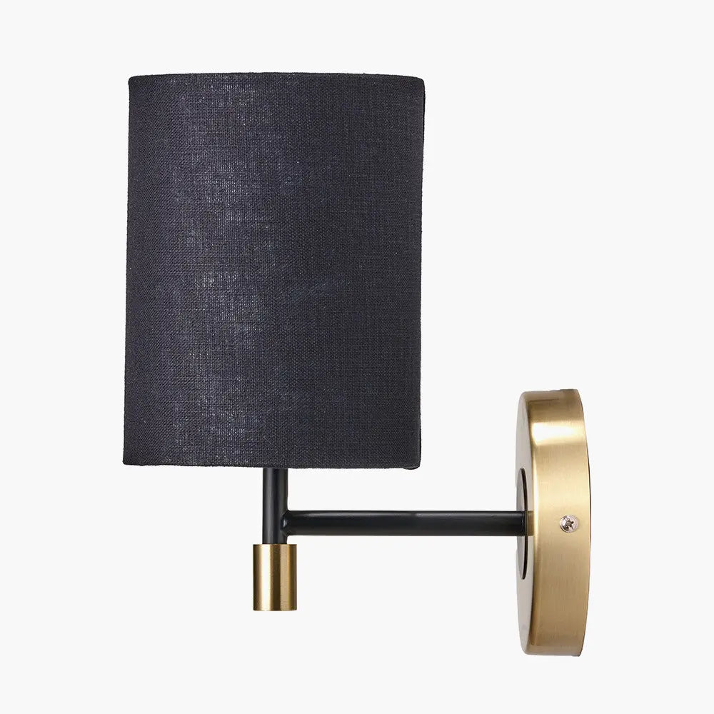 Bryce Black and Gold Metal Wall Light  Nicholas John Interiors