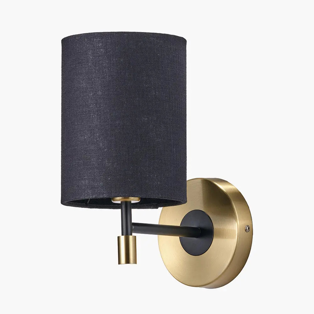 Bryce Black and Gold Metal Wall Light  Nicholas John Interiors