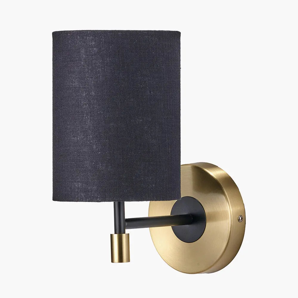 Bryce Black and Gold Metal Wall Light  Nicholas John Interiors