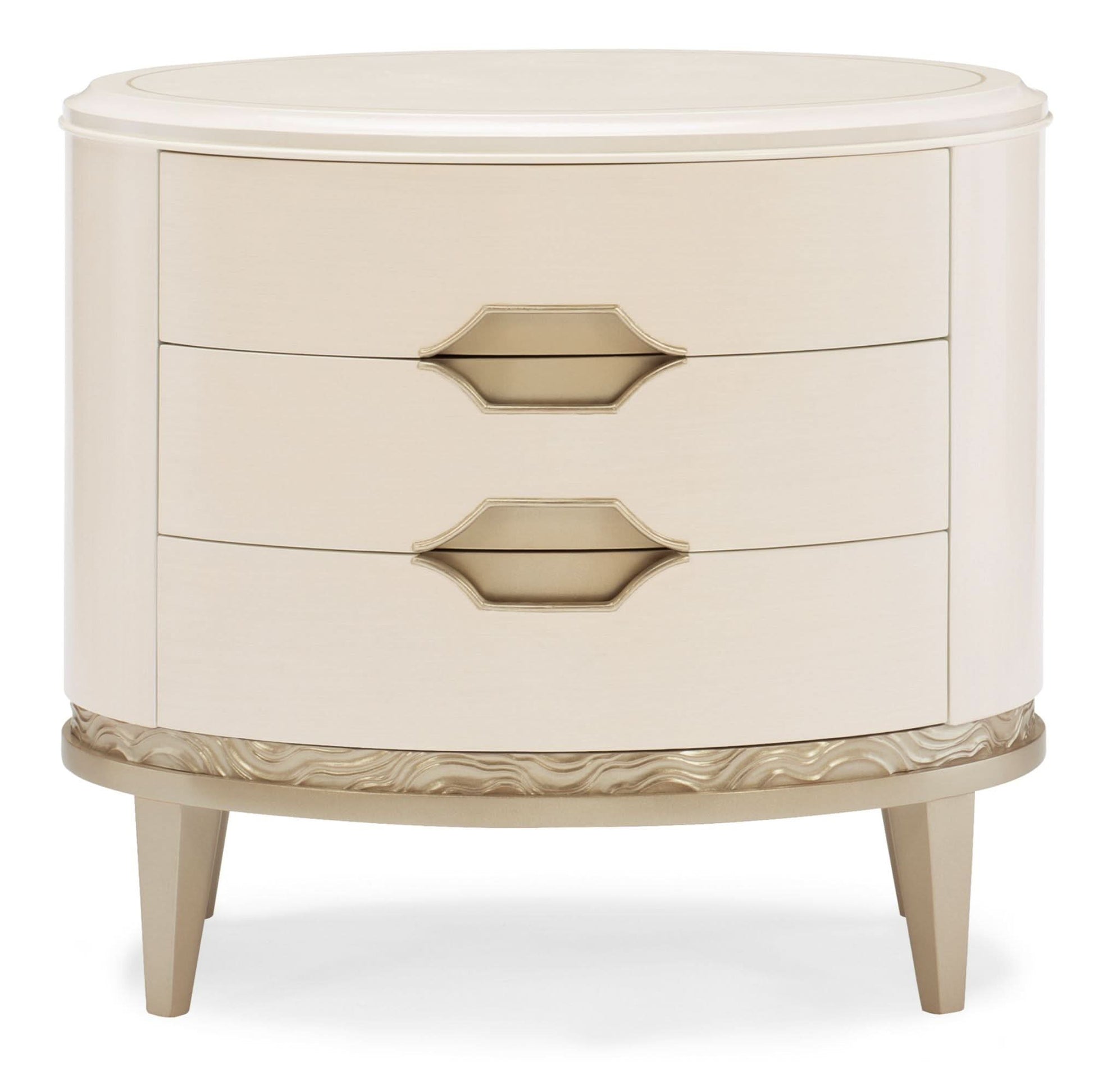 Caracole Adela 3 Drawer Bedside Table   Nicholas John Interiors
