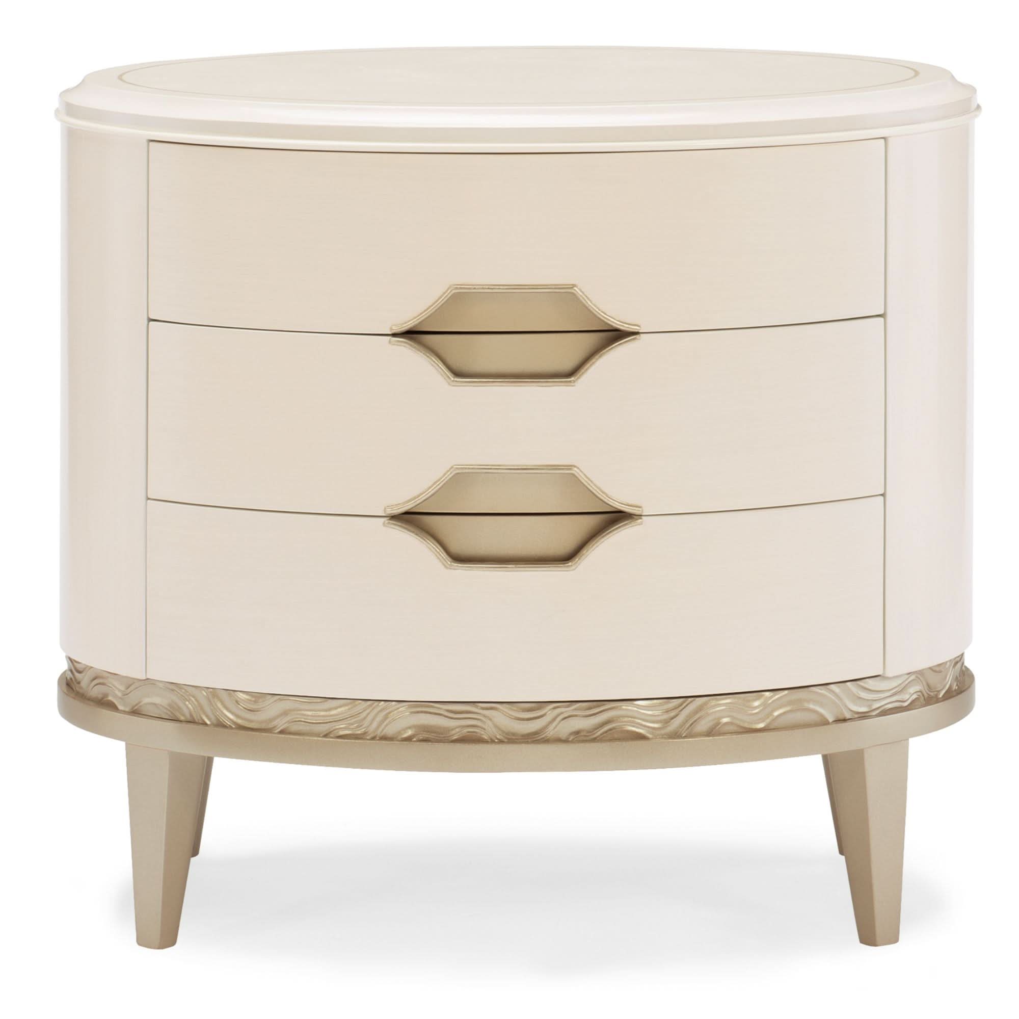 Caracole Adela 3 Drawer Bedside Table   Nicholas John Interiors