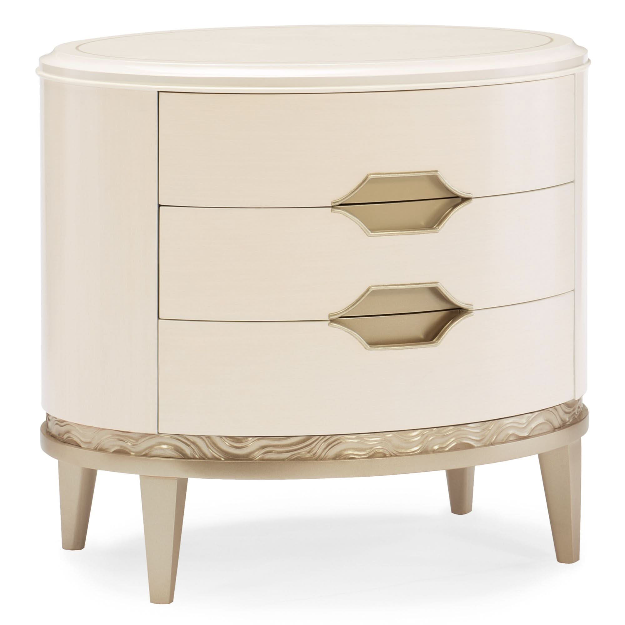 Caracole Adela 3 Drawer Bedside Table   Nicholas John Interiors