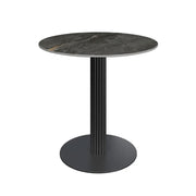Cartier Round Gloss Grey Ceramic Dining Table - 80cm