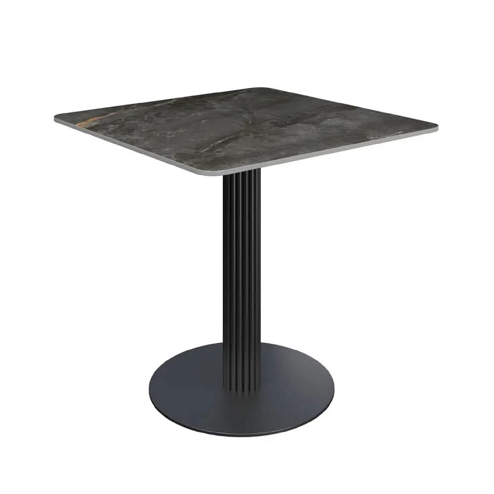 Cartier Square Gloss Grey Ceramic Dining Table - 80cm01